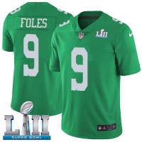 Nike Philadelphia Eagles #9 Nick Foles Green Super Bowl LII Youth Stitched NFL Limited Rush Jersey