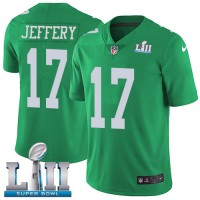 Nike Philadelphia Eagles #17 Alshon Jeffery Green Super Bowl LII Youth Stitched NFL Limited Rush Jersey