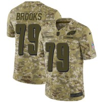 Nike Philadelphia Eagles #79 Brandon Brooks Camo Youth Stitched NFL Limited 2018 Salute to Service Jersey