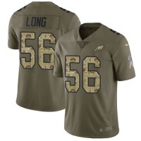 Nike Philadelphia Eagles #56 Chris Long Olive/Camo Youth Stitched NFL Limited 2017 Salute to Service Jersey