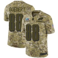 Nike Philadelphia Eagles #88 Dallas Goedert Camo Super Bowl LVII Patch Youth Stitched NFL Limited 2018 Salute To Service Jersey