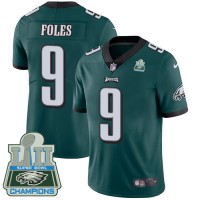 Nike Philadelphia Eagles #9 Nick Foles Midnight Green Team Color Super Bowl LII Champions Youth Stitched NFL Vapor Untouchable Limited Jersey
