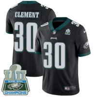 Nike Philadelphia Eagles #30 Corey Clement Black Alternate Super Bowl LII Champions Youth Stitched NFL Vapor Untouchable Limited Jersey