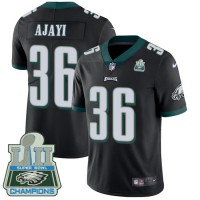 Nike Philadelphia Eagles #36 Jay Ajayi Black Alternate Super Bowl LII Champions Youth Stitched NFL Vapor Untouchable Limited Jersey