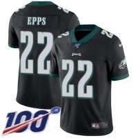 Nike Philadelphia Eagles #22 Marcus Epps Black Alternate Youth Stitched NFL 100th Season Vapor Untouchable Limited Jersey