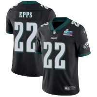 Nike Philadelphia Eagles #22 Marcus Epps Black Alternate Super Bowl LVII Patch Youth Stitched NFL Vapor Untouchable Limited Jersey
