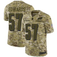 Nike Philadelphia Eagles #57 T. J. Edwards Camo Youth Stitched NFL Limited 2018 Salute To Service Jersey