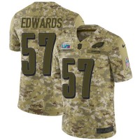 Nike Philadelphia Eagles #57 T. J. Edwards Camo Super Bowl LVII Patch Youth Stitched NFL Limited 2018 Salute To Service Jersey