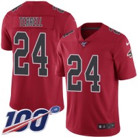 Nike Atlanta Falcons #24 A.J. Terrell Red Youth Stitched NFL Limited Rush 100th Season Jersey
