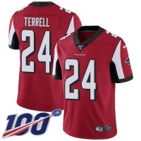 Nike Atlanta Falcons #24 A.J. Terrell Red Team Color Youth Stitched NFL 100th Season Vapor Untouchable Limited Jersey