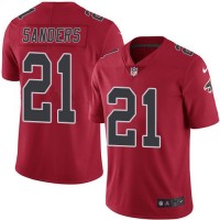 Nike Atlanta Falcons #21 Deion Sanders Red Youth Stitched NFL Limited Rush Jersey
