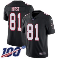 Nike Atlanta Falcons #81 Hayden Hurst Black Alternate Youth Stitched NFL 100th Season Vapor Untouchable Limited Jersey