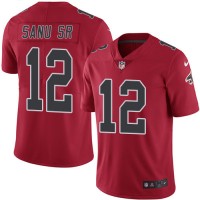 Nike Atlanta Falcons #12 Mohamed Sanu Sr Red Youth Stitched NFL Limited Rush Jersey
