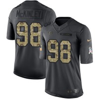 Nike Atlanta Falcons #98 Takkarist McKinley Black Youth Stitched NFL Limited 2016 Salute to Service Jersey