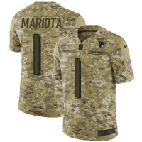 Nike Atlanta Falcons #1 Marcus Mariota Camo Stitched Youth NFL Limited 2018 Salute To Service Jersey