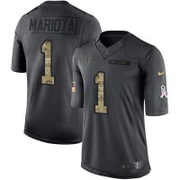 Nike Atlanta Falcons #1 Marcus Mariota Black Stitched Youth NFL Limited 2016 Salute to Service Jersey