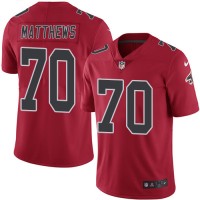 Nike Atlanta Falcons #70 Jake Matthews Red Youth Stitched NFL Limited Rush Jersey
