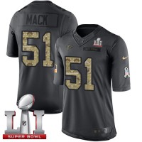 Nike Atlanta Falcons #51 Alex Mack Black Super Bowl LI 51 Youth Stitched NFL Limited 2016 Salute to Service Jersey