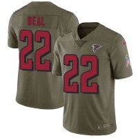 Nike Atlanta Falcons #22 Keanu Neal Olive Youth Stitched NFL Limited 2017 Salute to Service Jersey