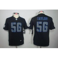 Nike New York Giants #56 Lawrence Taylor Black Impact Youth Stitched NFL Limited Jersey