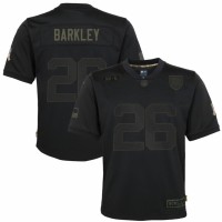 New York New York Giants #26 Saquon Barkley Nike Youth 2020 Salute to Service Game Jersey Black
