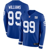 Nike New York Giants #99 Leonard Williams Royal Blue Team Color Youth Stitched NFL Limited Therma Long Sleeve Jersey
