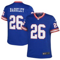 New York New York Giants #26 Saquon Barkley Royal Youth Nike Classic Player Game Jersey