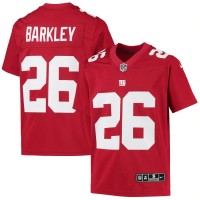 New York New York Giants #26 Saquon Barkley Nike Youth Red Inverted Team Game Jersey