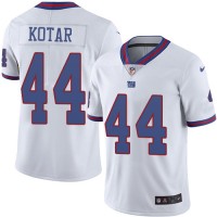 Nike New York Giants #44 Doug Kotar White Youth Stitched NFL Limited Rush Jersey