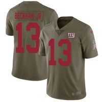 Nike New York Giants #13 Odell Beckham Jr Olive Youth Stitched NFL Limited 2017 Salute to Service Jersey