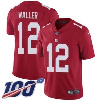 Nike New York Giants #12 Darren Waller Red Alternate Youth Stitched NFL 100th Season Vapor Limited Jersey