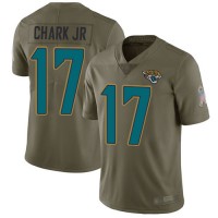 Nike Jacksonville Jaguars #17 DJ Chark Jr Olive Youth Stitched NFL Limited 2017 Salute to Service Jersey