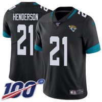 Nike Jacksonville Jaguars #21 C.J. Henderson Black Team Color Youth Stitched NFL 100th Season Vapor Untouchable Limited Jersey