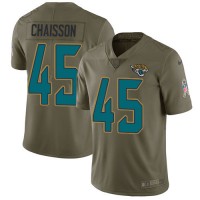 Nike Jacksonville Jaguars #45 K'Lavon Chaisson Olive Youth Stitched NFL Limited 2017 Salute To Service Jersey