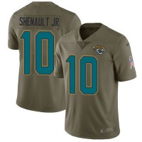 Nike Jacksonville Jaguars #10 Laviska Shenault Jr. Olive Youth Stitched NFL Limited 2017 Salute To Service Jersey