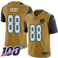 Nike Jacksonville Jaguars #88 Tyler Eifert Gold Youth Stitched NFL Limited Rush 100th Season Jersey