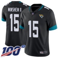 Nike Jacksonville Jaguars #15 Gardner Minshew II Black Team Color Youth Stitched NFL 100th Season Vapor Limited Jersey