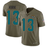 Nike Jacksonville Jaguars #13 Christian Kirk Olive Youth Stitched NFL Limited 2017 Salute To Service Jersey