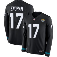 Nike Jacksonville Jaguars #17 Evan Engram Black Team Color Youth Stitched NFL Limited Therma Long Sleeve Jersey