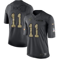 Nike New York Jets #11 Denzel Mim Black Youth Stitched NFL Limited 2016 Salute to Service Jersey