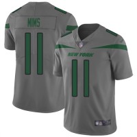Nike New York Jets #11 Denzel Mim Gray Youth Stitched NFL Limited Inverted Legend Jersey