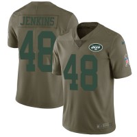 Nike New York Jets #48 Jordan Jenkins Olive Youth Stitched NFL Limited 2017 Salute to Service Jersey