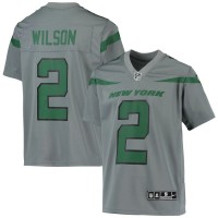New York New York Jets #2 Zach Wilson Nike Youth Gray Inverted Team Game Jersey
