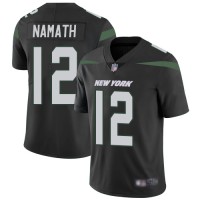 Nike New York Jets #12 Joe Namath Black Alternate Youth Stitched NFL Vapor Untouchable Limited Jersey