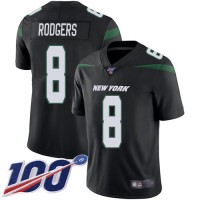 Nike New York Jets #8 Aaron Rodgers Black Alternate Youth Stitched NFL 100th Season Vapor Untouchable Limited Jersey