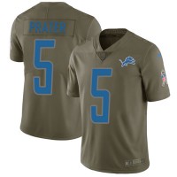 Nike Detroit Lions #5 Matt Prater Olive Youth Stitched NFL Limited 2017 Salute to Service Jersey