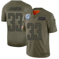 Nike Detroit Lions #33 Kerryon Johnson Camo Youth Stitched NFL Limited 2019 Salute to Service Jersey