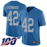 Nike Detroit Lions #42 Devon Kennard Blue Throwback Youth Stitched NFL 100th Season Vapor Untouchable Limited Jersey