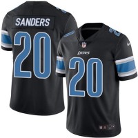 Nike Detroit Lions #20 Barry Sanders Black Youth Stitched NFL Limited Rush Jersey
