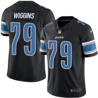 Nike Detroit Lions #79 Kenny Wiggins Black Youth Stitched NFL Limited Rush Jersey